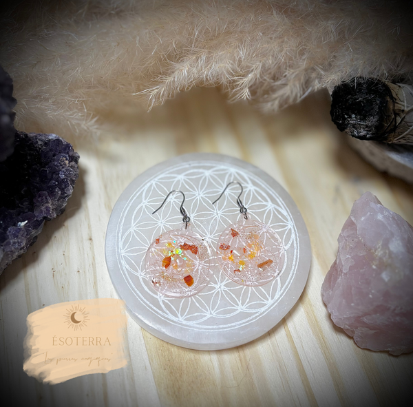 Boucles d’oreilles «  Chakra Sacré »