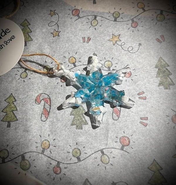 Flocon Howlite & Apatite bleue