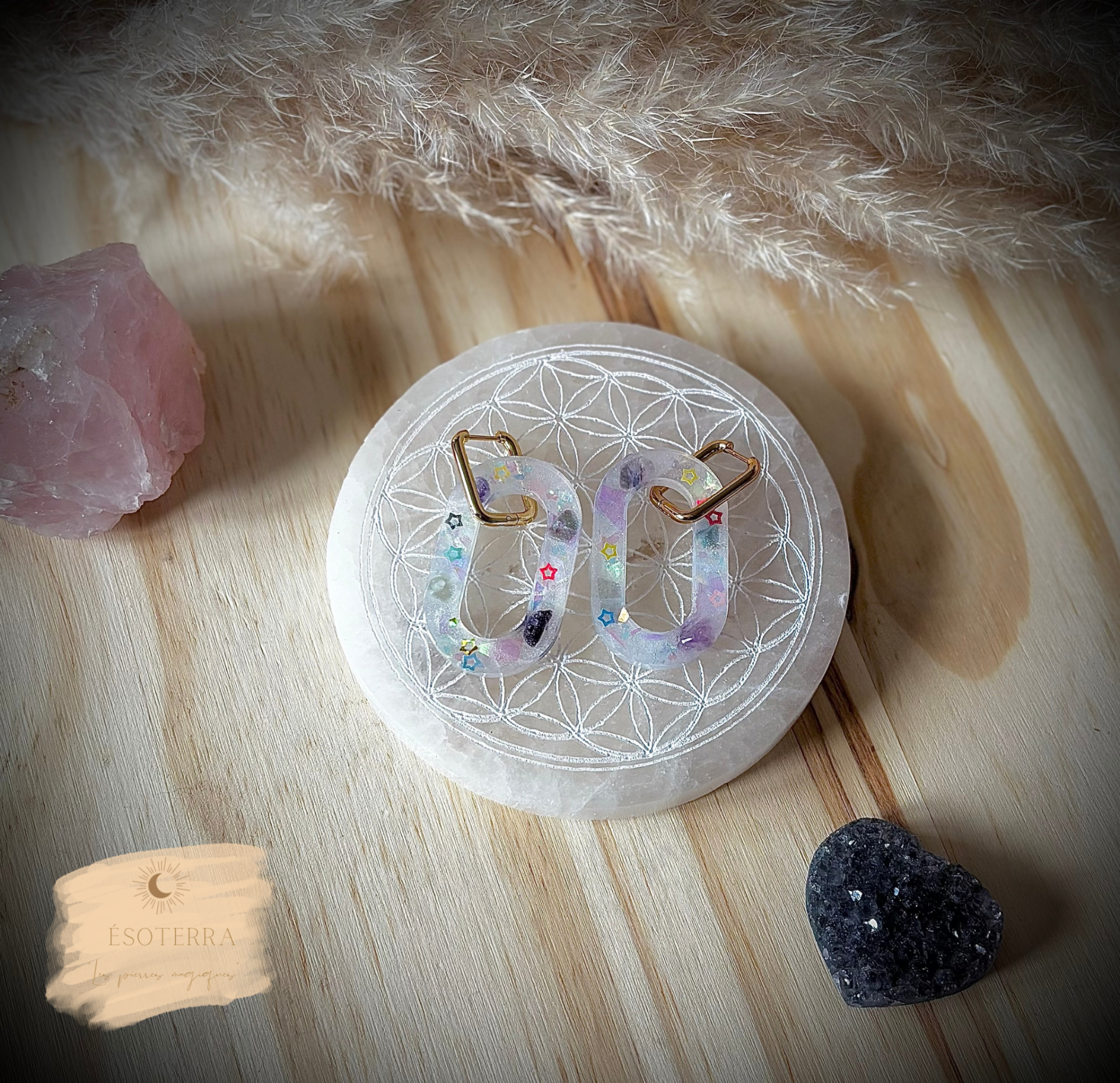 Boucles d’oreilles « Blessure Guérison / Renaissance »