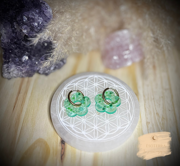 Boucles d’oreilles « Chakra du Cœur »