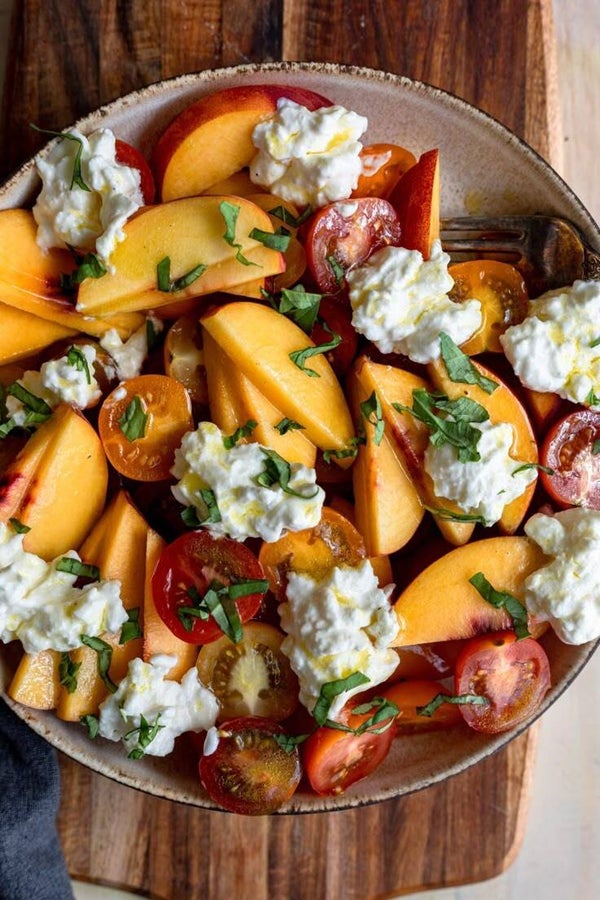 Peach and Fig Buratta Salad