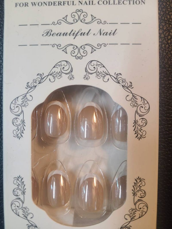 French Tip Cat's Eye Short Almond