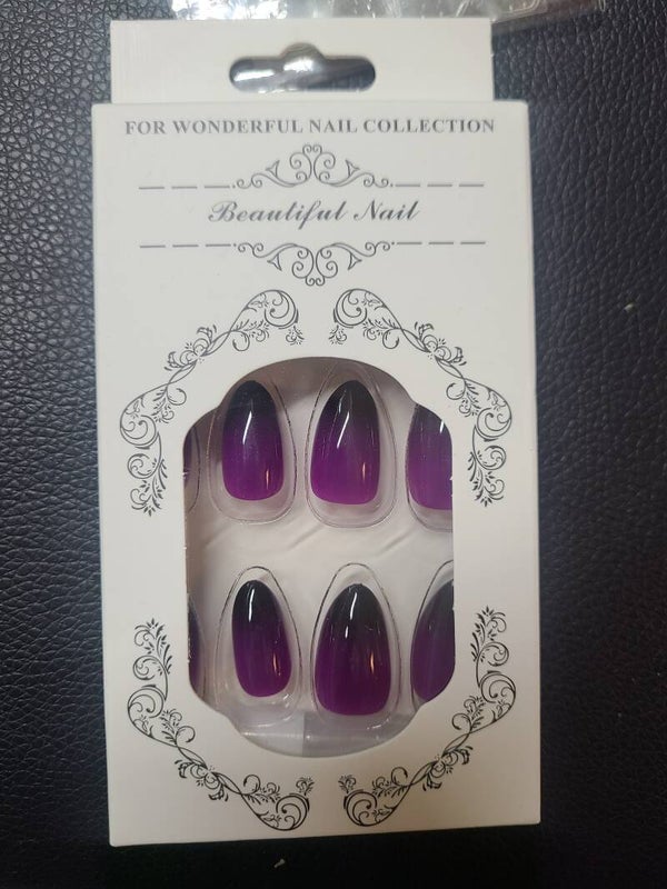 Black and Purple Medium Almond