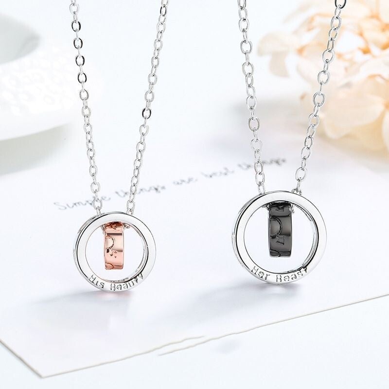 Couple Necklace His Beauty Her Beast