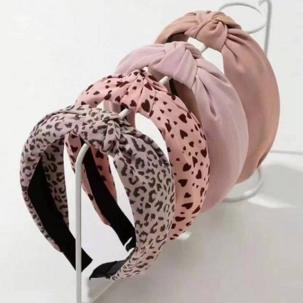 Twill Khaki Fabric Knotted Wide Headband