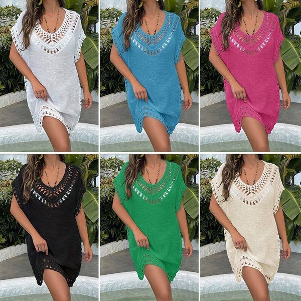 Crochet Collar Beach Cover Up