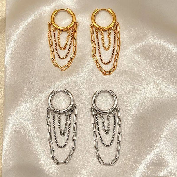 Tassel Earrings Stainless Steel Earrings