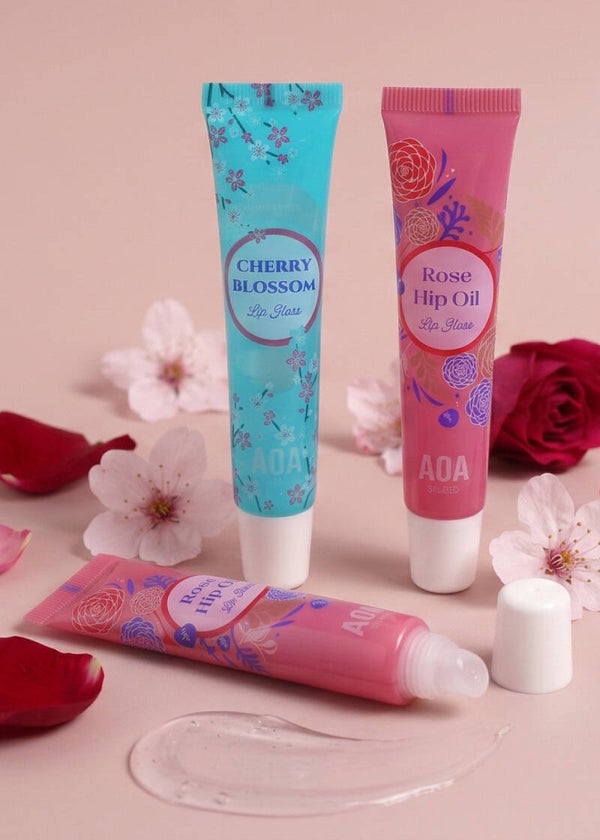 AOA Flower-Infused Clear Lip Gloss