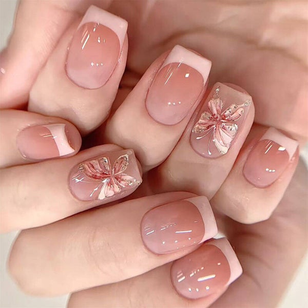 "Pink Butterfly Elegance"