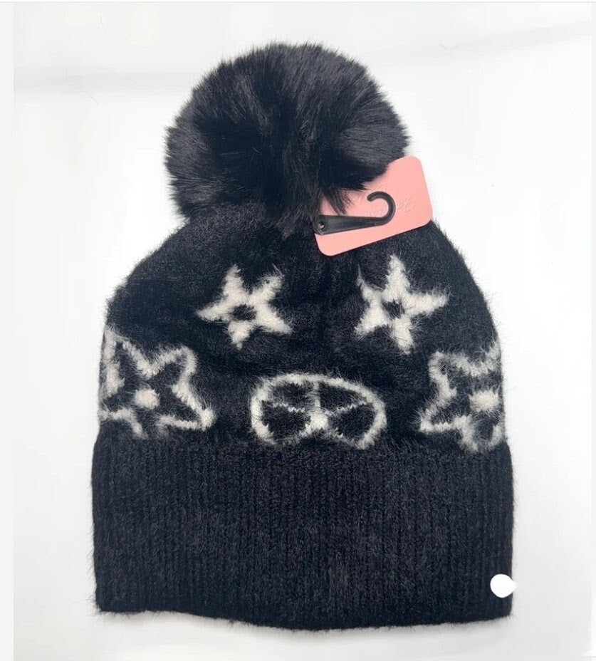 Fashion Fuzzy Designer Pom Pom Beanie