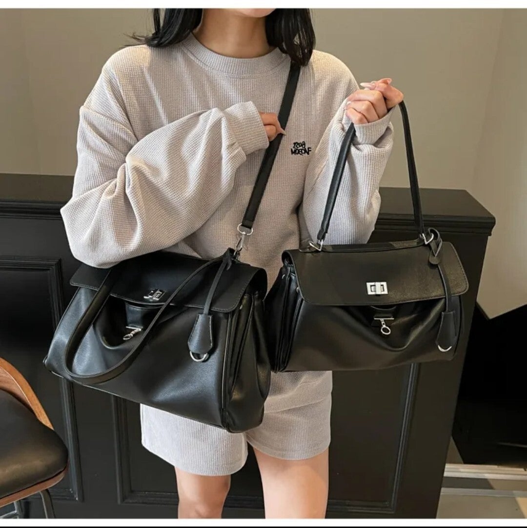 Women Retro PU Leather Underarm Bag