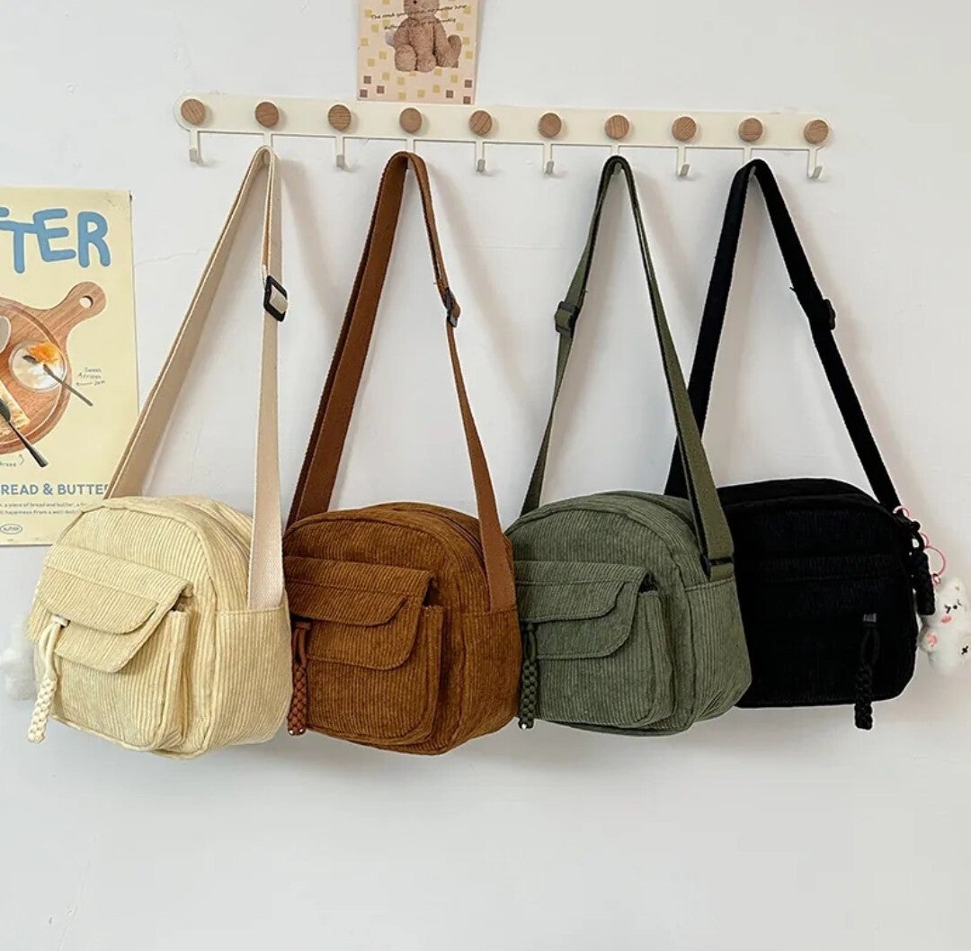 Women's Corduroy Shoulder Bag