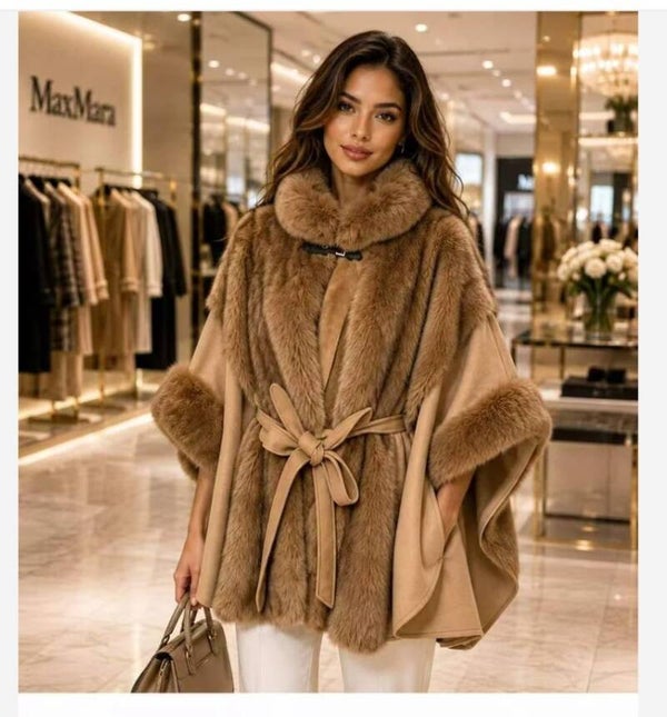 Fashion Fur Poncho