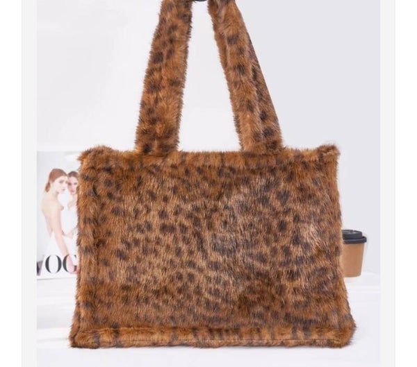 Fashion Large Tote Cheetah Print Bag