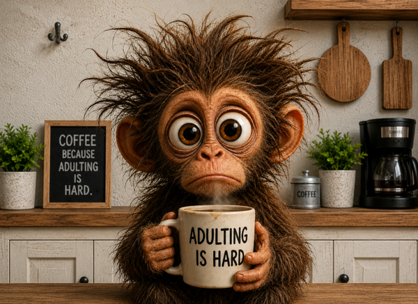 Adulting is Hard Monkey
