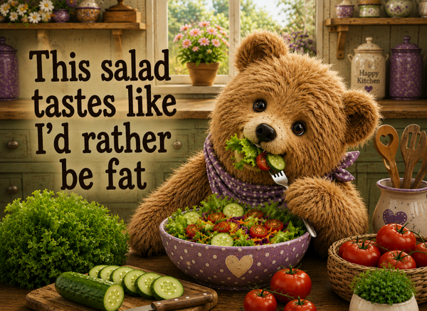 Bear Eating Salad