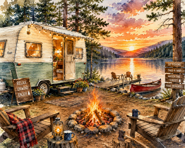 Camper at Lake