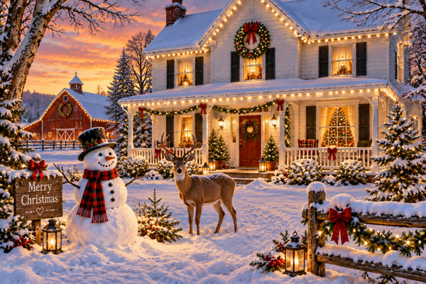 Christmas Scene House