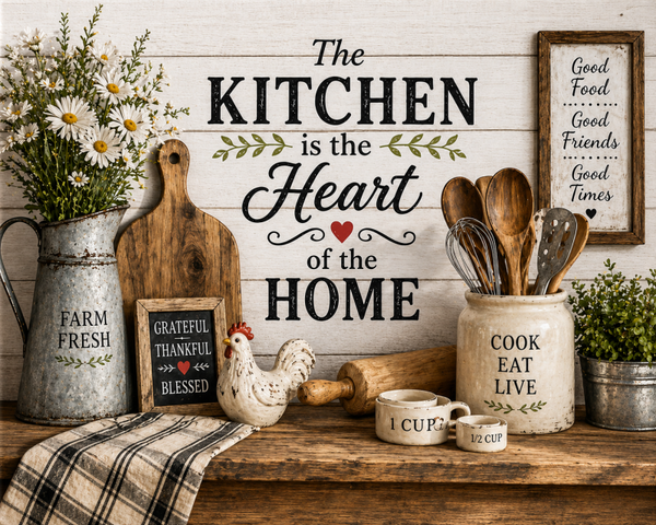 Farmhouse Kitchen Heartfelt