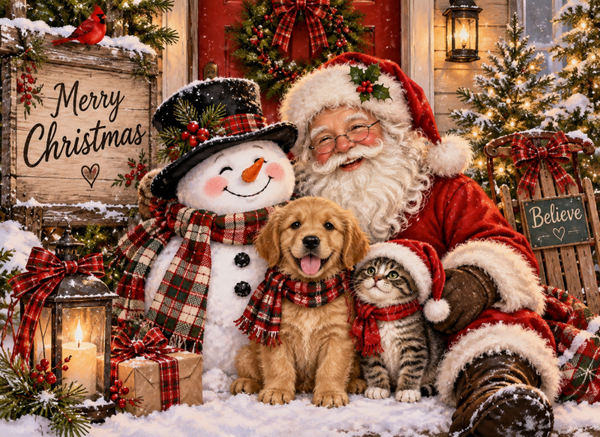 Santa on porch