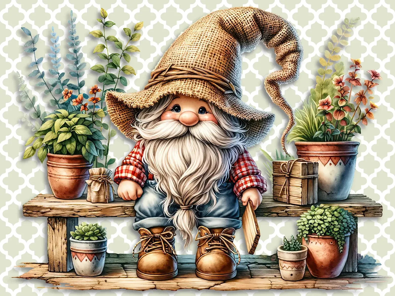 Garden Bench Gnome