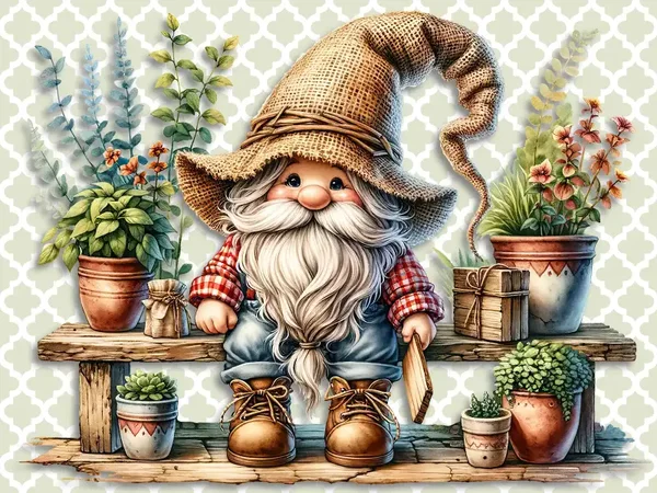 Garden Bench Gnome