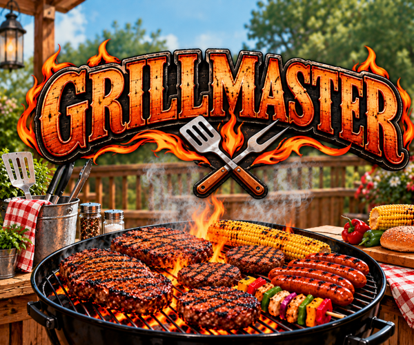 Grillmaster BBQ Flames and Feast