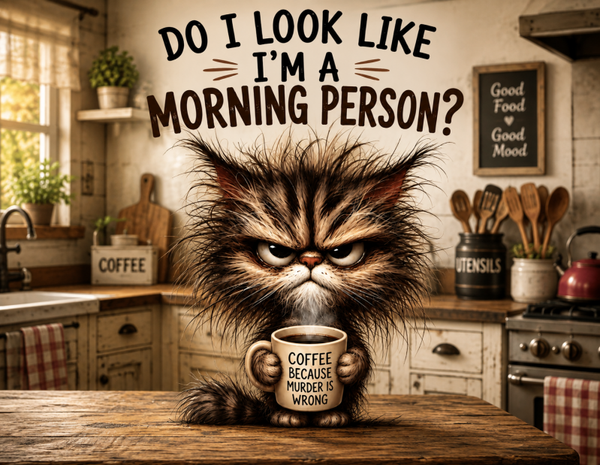 Grumpy Cat’s Morning Coffee Moment