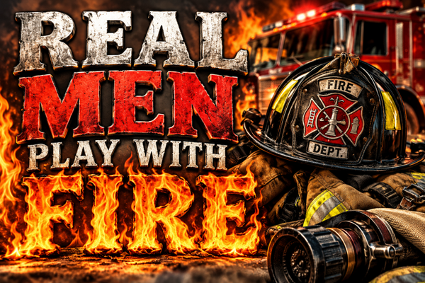 Real Men Play with Fire firefighter