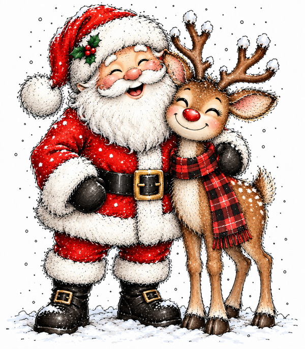 Santa and Reindeer