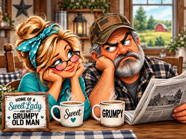 Sweet Lady and Grumpy Old Man