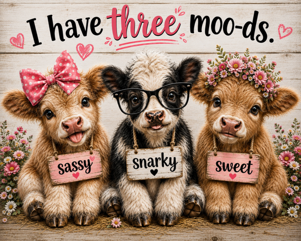 Three Moo-ds