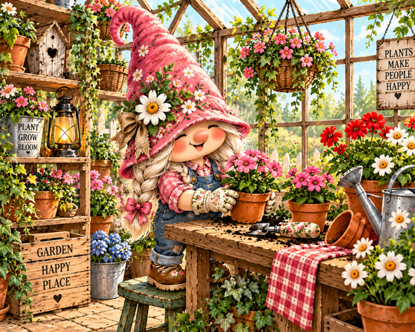 Whimsical Gnome’s Spring Greenhouse