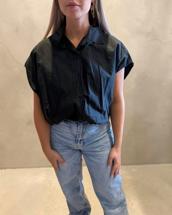 Luna Ballonblouse |  zwart