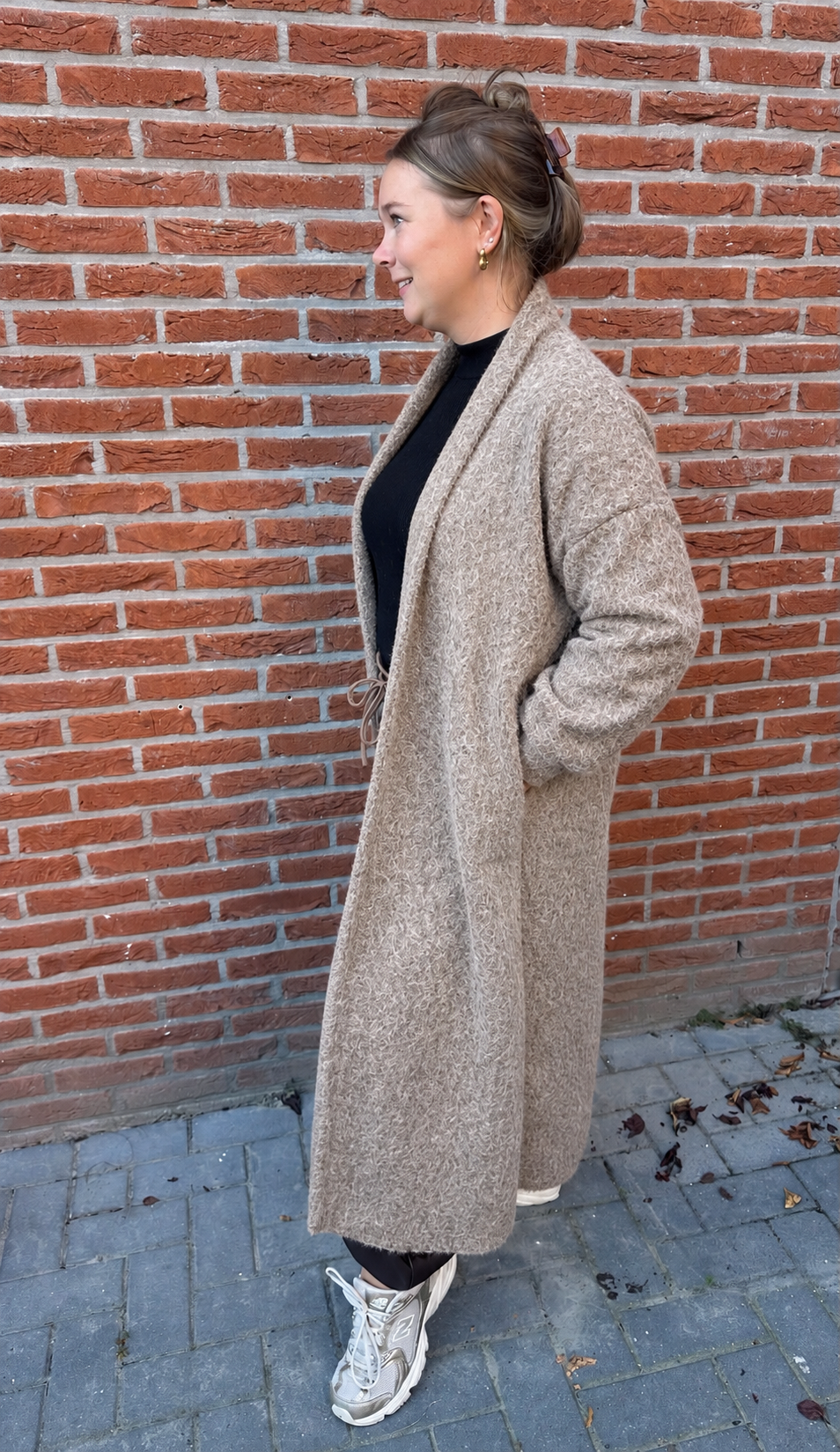 SOPHIE | Lang vest taupe