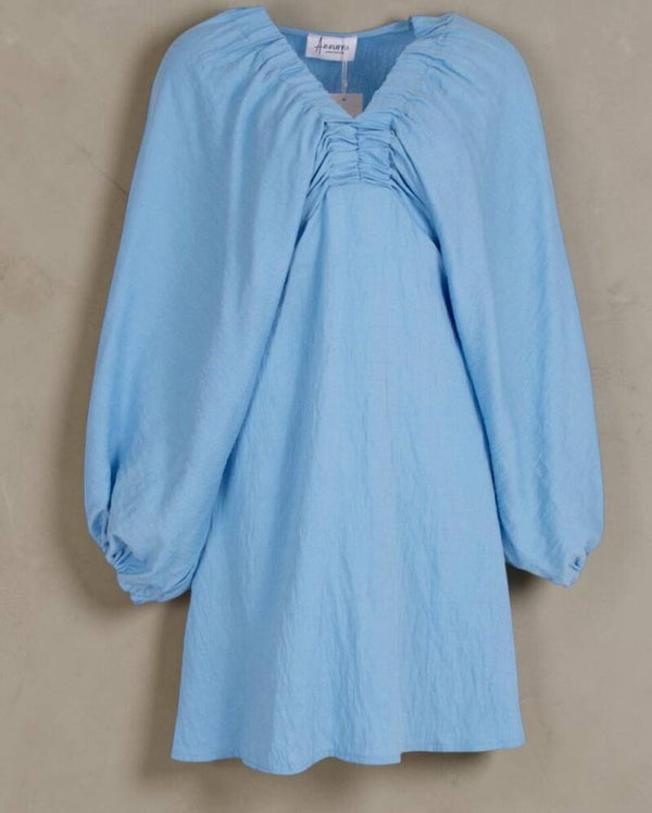 Jurk viscose chique blauw
