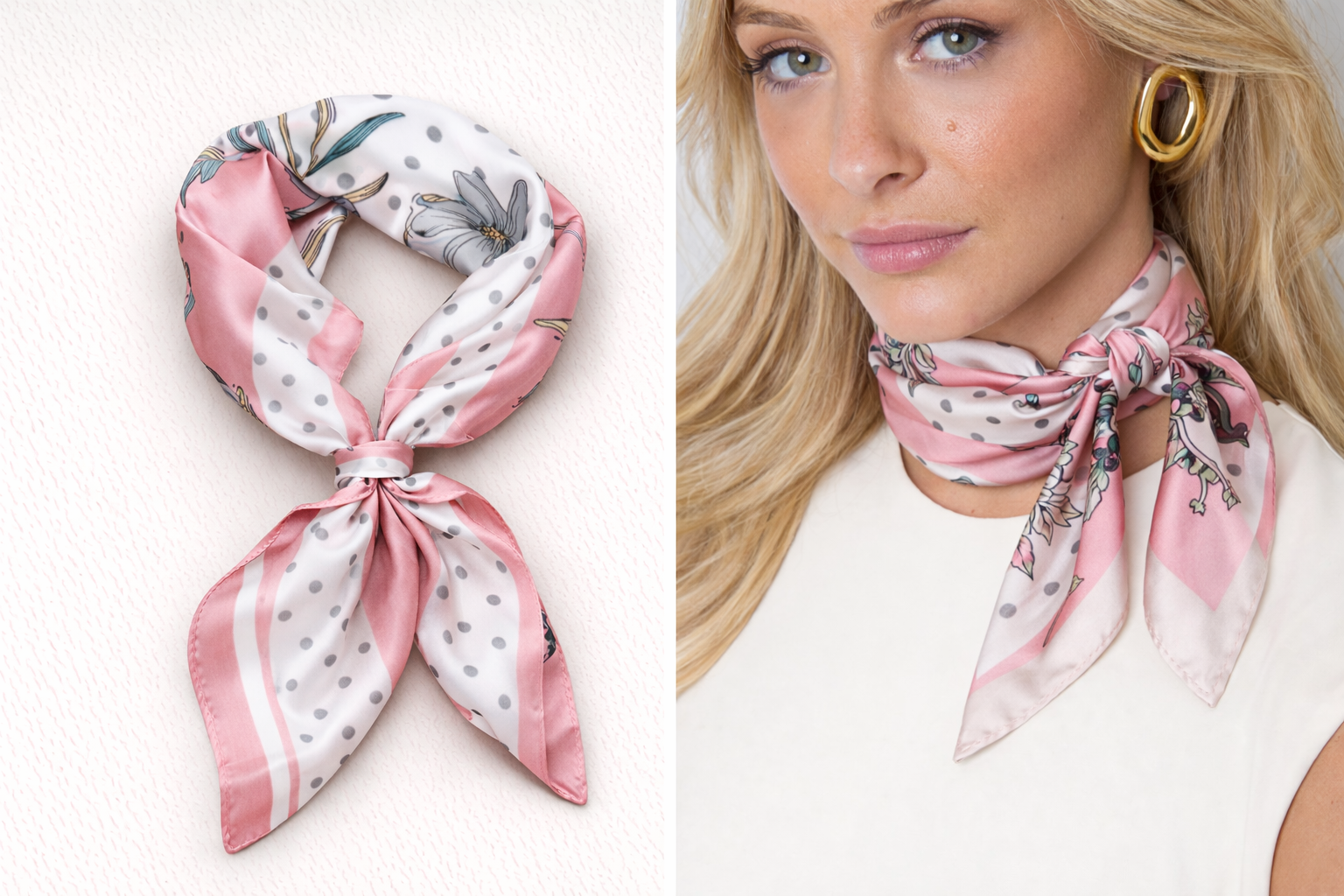 Roze Zomerprint Sjaal – Polyester