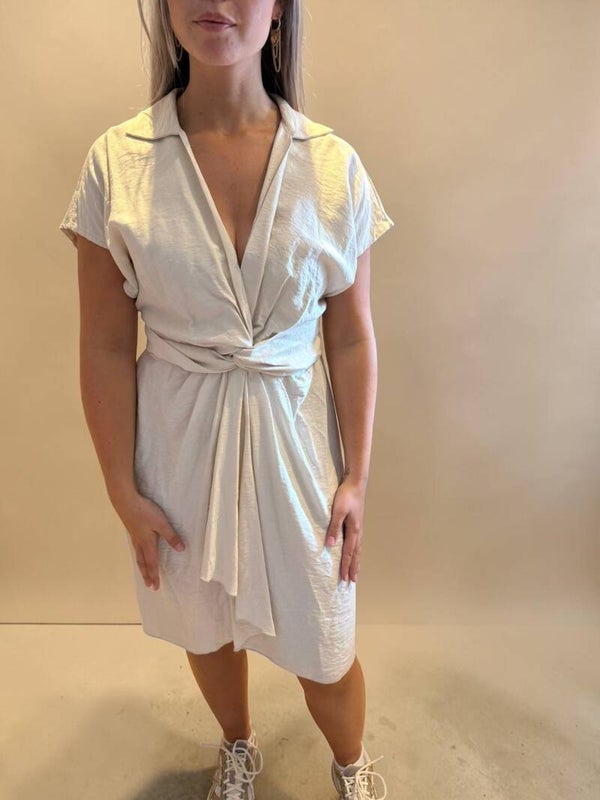 Viscose beige jurk