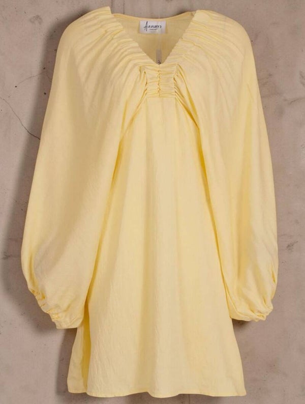 Viscose jurk chique geel