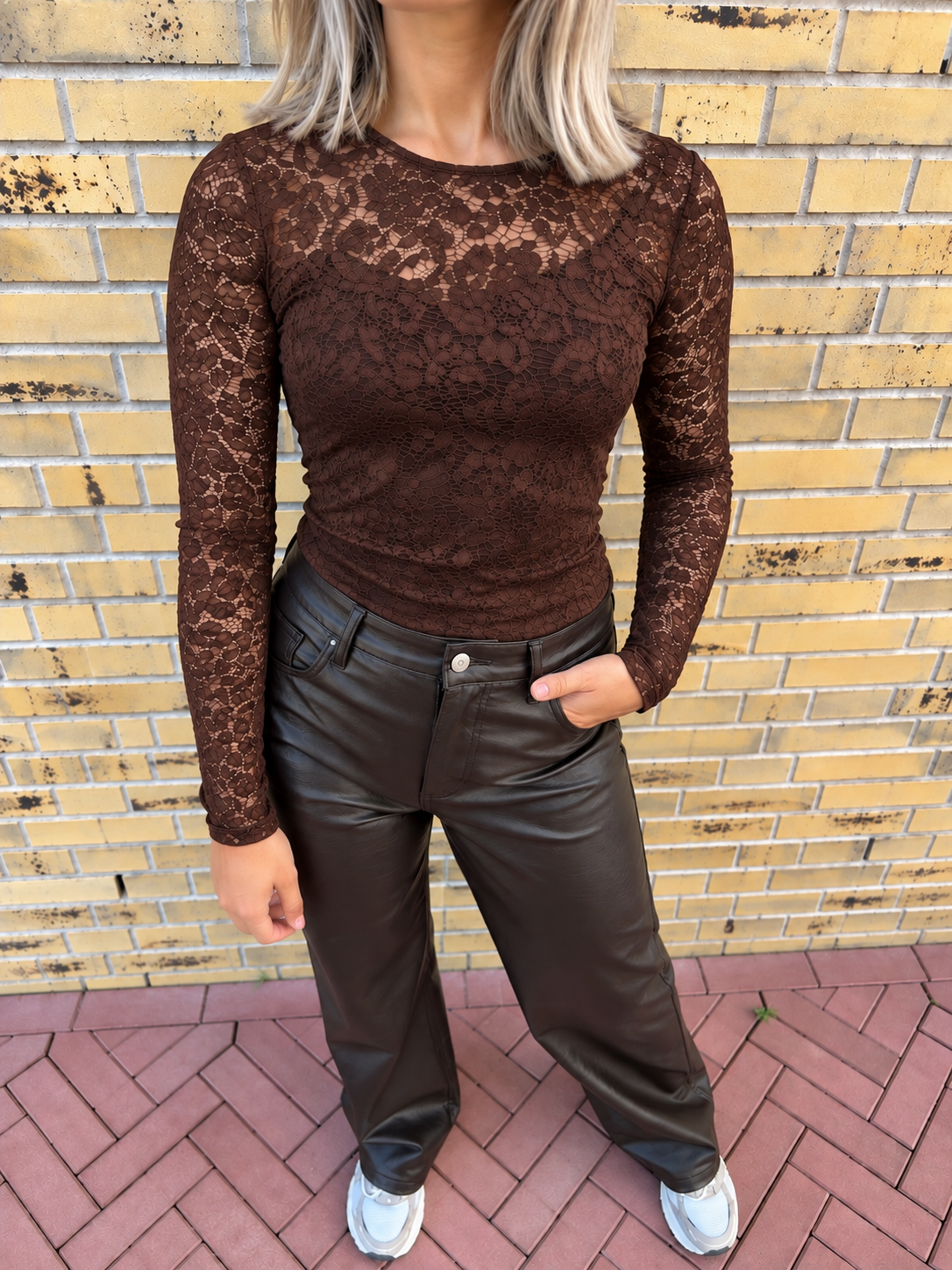 Céleste Lace Top Bruin