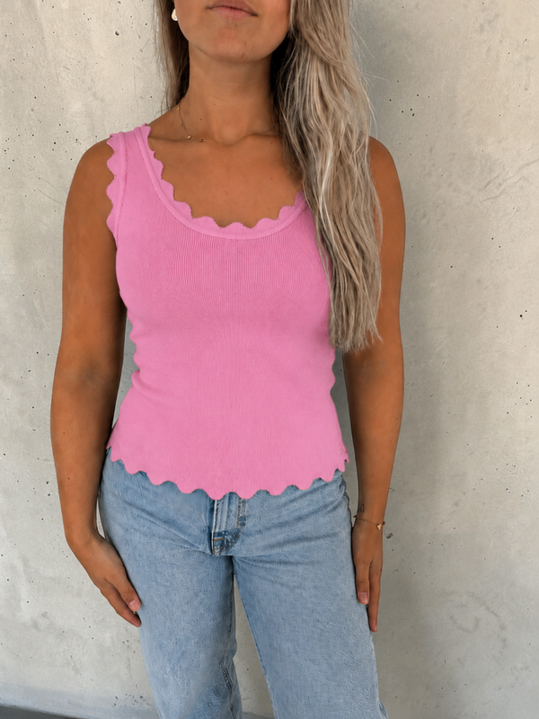 Roze top met stretch