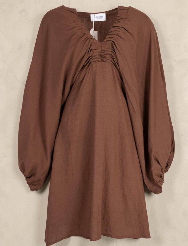 Jurk chique bruin