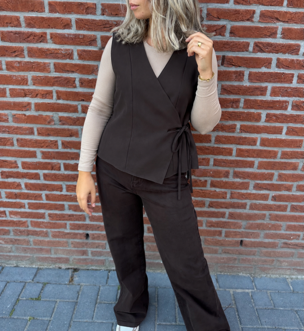 Loua Gilet bruin