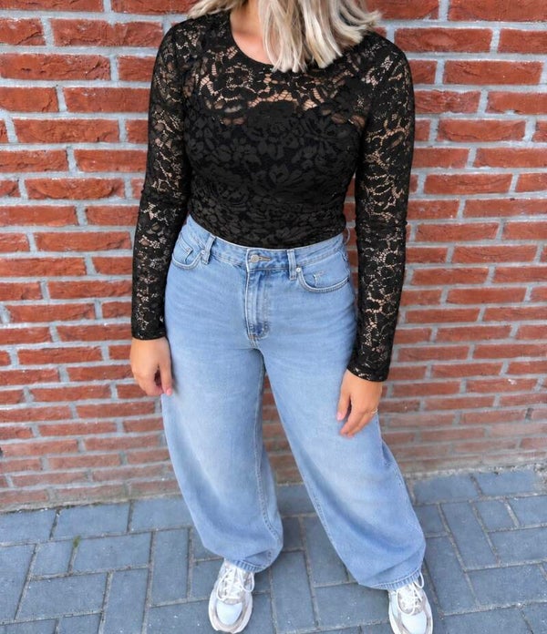 Céleste Lace Top Zwart