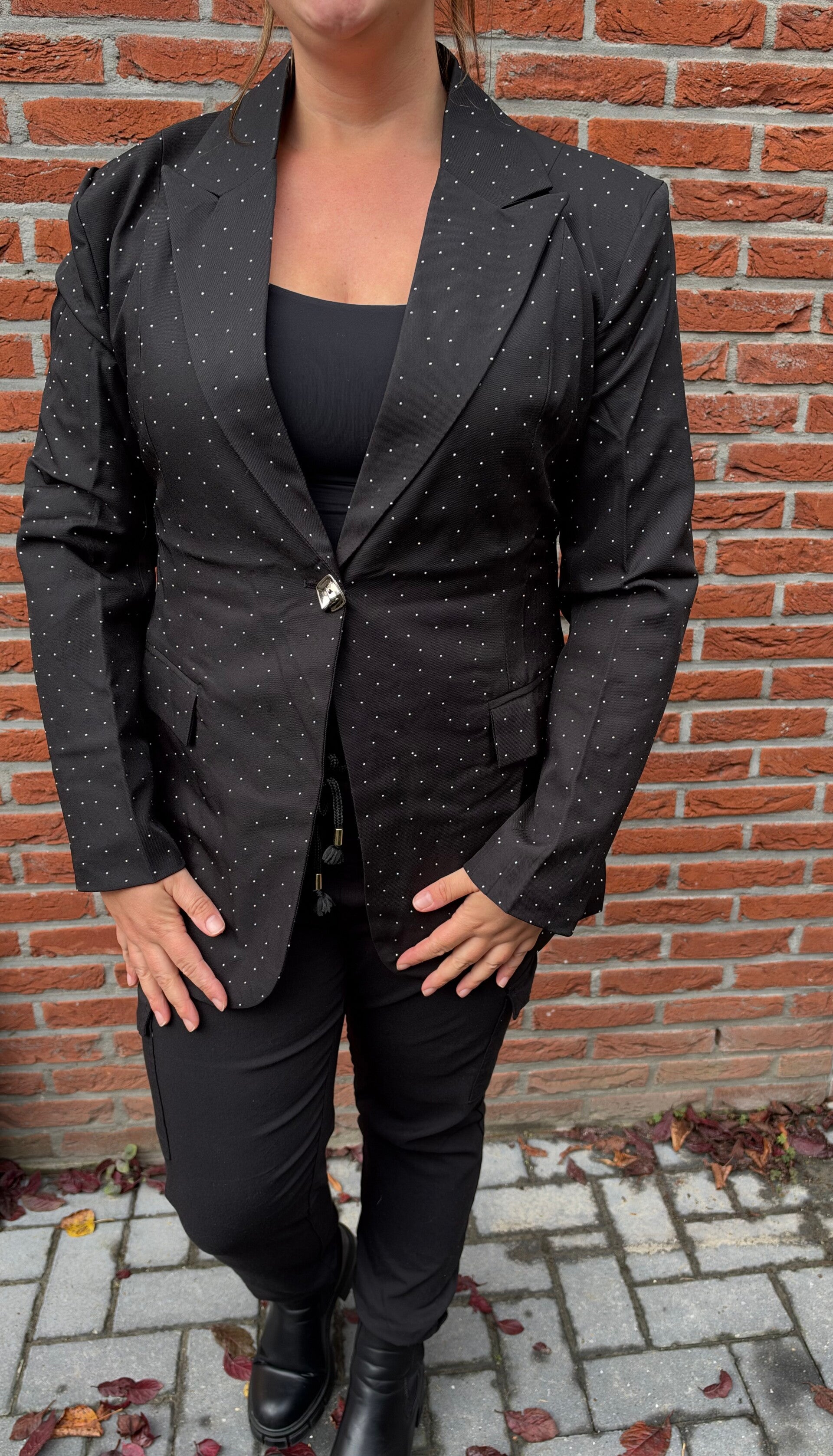 CELESTE – Black Sparkle Blazer