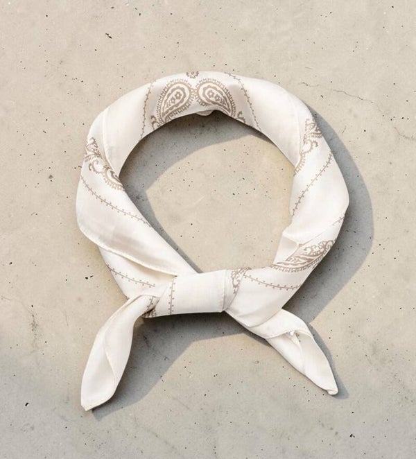 Beige paisley sjaal van polyester