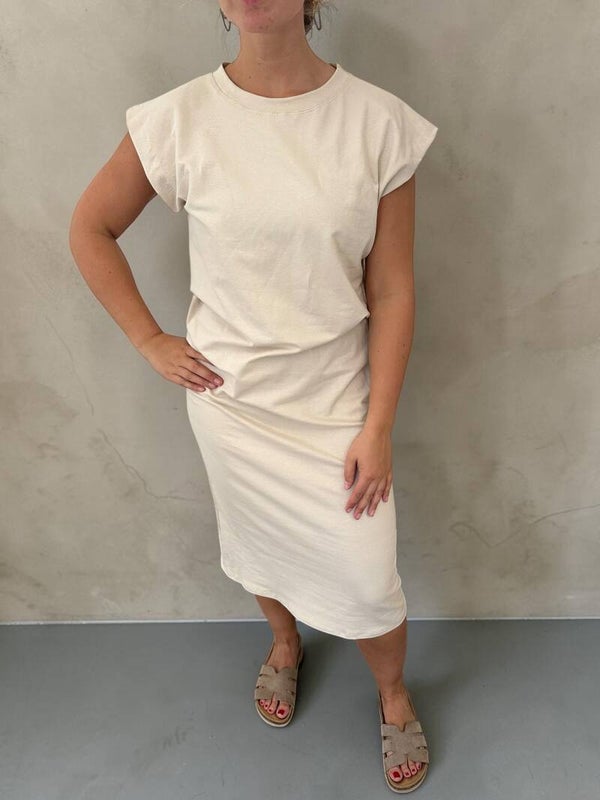 Lange jurk beige