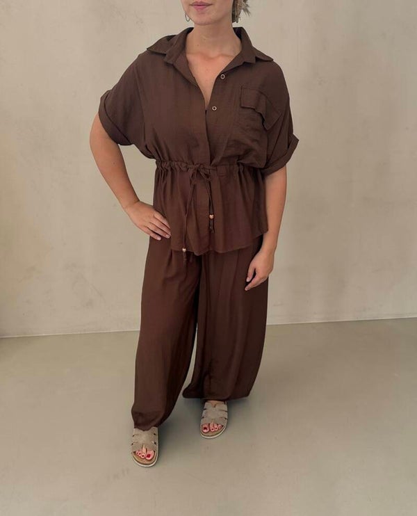 Luchtige Bruine Set – Stijlvol & Comfortabel
