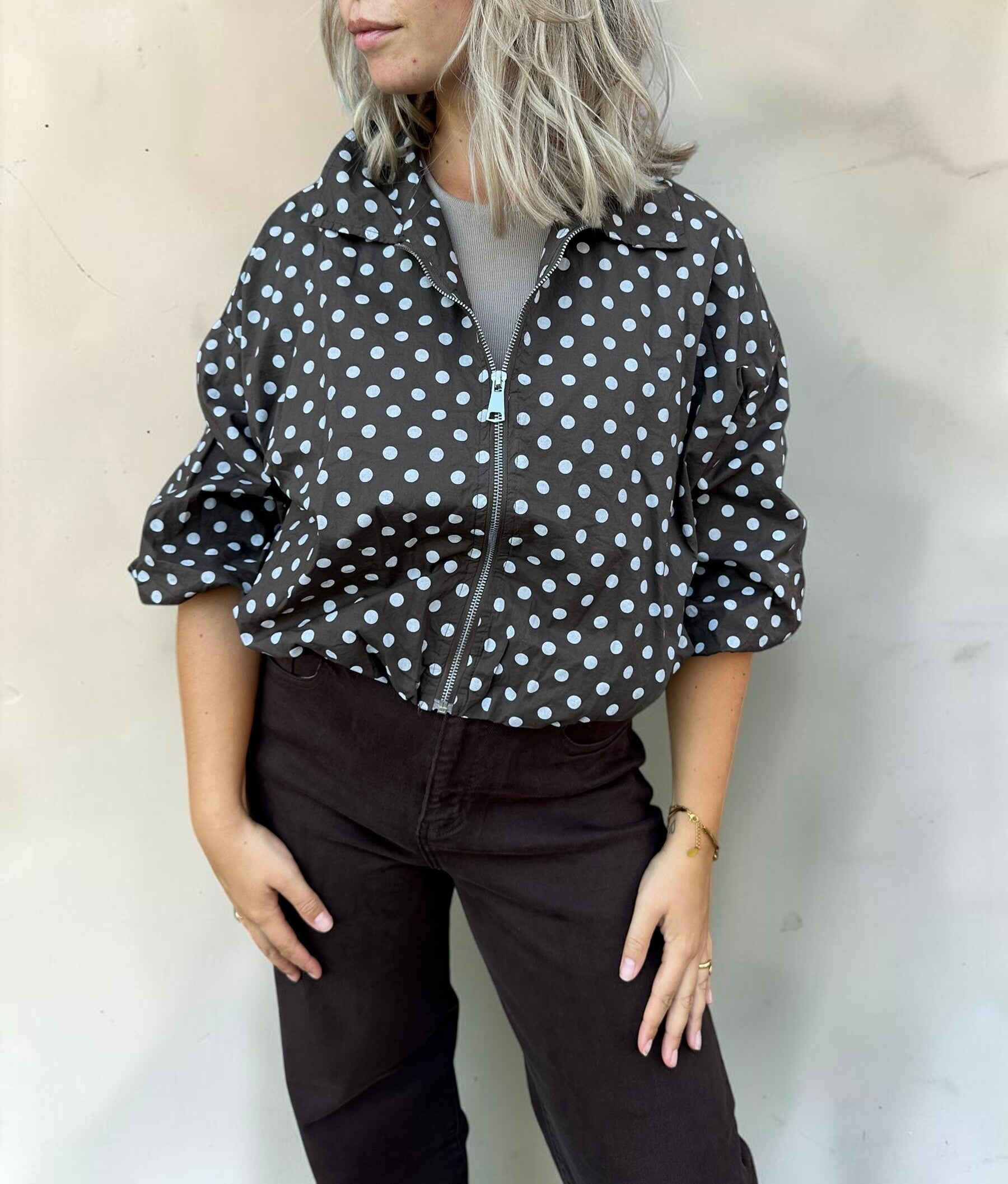 Cropped Ballonjasje Polka dots