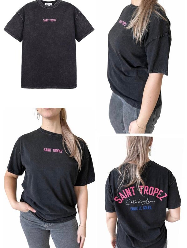 Oversized Saint Tropez print